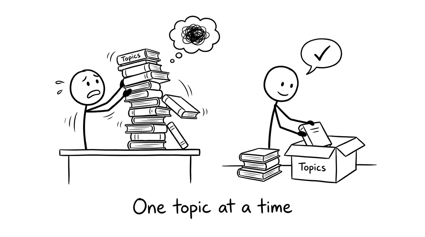 One topic at a time