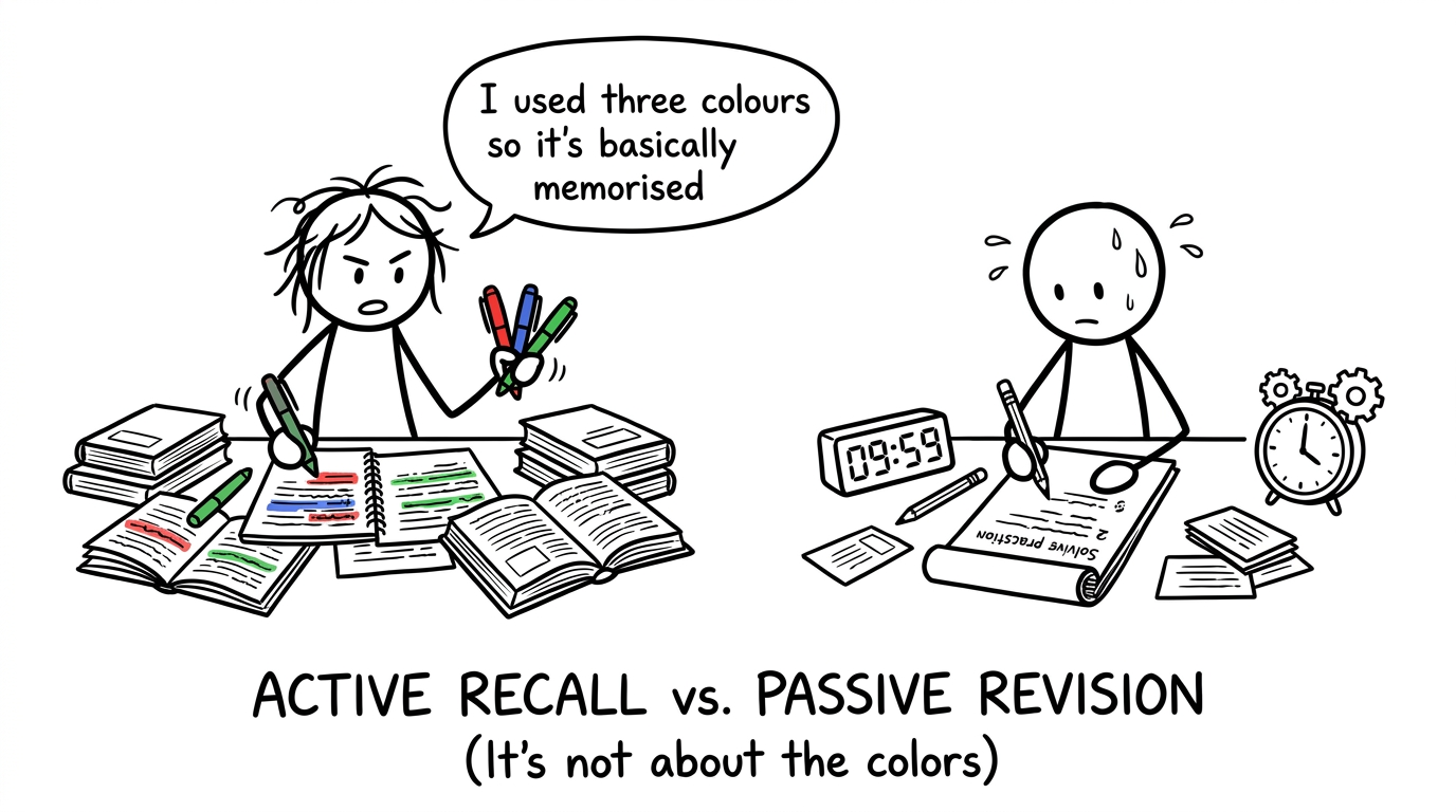 Active recall vs highlighting